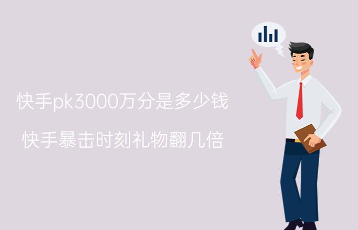 快手pk3000万分是多少钱 快手暴击时刻礼物翻几倍？